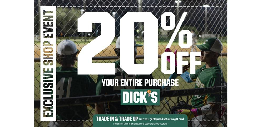 Dicks Sporting Goods Shopping weekend coupon!