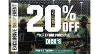 Dicks Sporting Goods Shopping Coupon